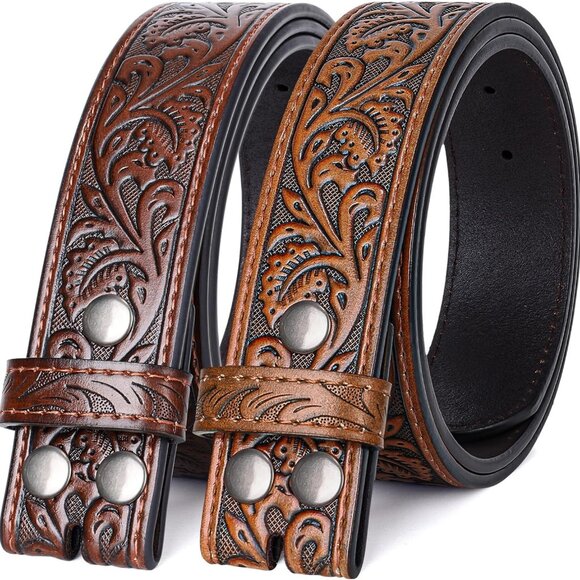 Western Belts for Men Women without Buckle, Pack Cowboy Cowgirl